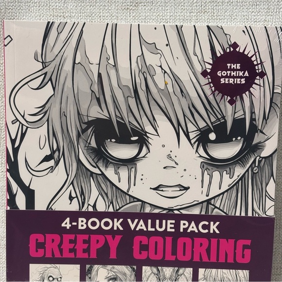 Creepy Coloring 4 Book Value Pack: The Gothika Series- New Sealed - Picture 2 of 6